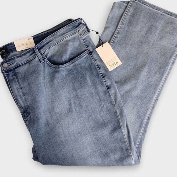 NYDJ Womens Jeans Sz 26W Girlfriend Faded High Rise Straight Leg Plus Classicore - Picture 2 of 12